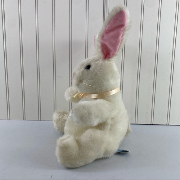 Vintage 1983 Dakine White and Pink Plush Bunny Easter Bunny Toy Stuffed Animal - Picture 6 of 14